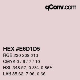 颜色代码: HEX #E6D1D5 | qconv.com