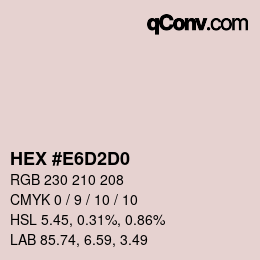 Color code: HEX #E6D2D0 | qconv.com