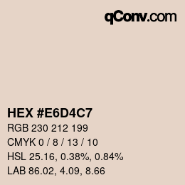 Color code: HEX #E6D4C7 | qconv.com