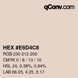 Farbcode: HEX #E6D4C8 | qconv.com