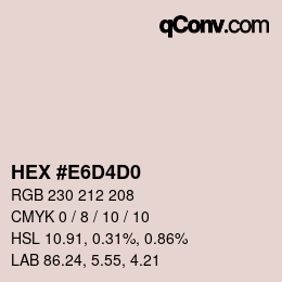 カラーコード: HEX #E6D4D0 | qconv.com
