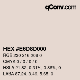 Color code: HEX #E6D8D000 | qconv.com