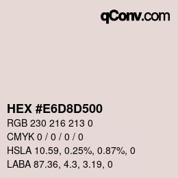 カラーコード: HEX #E6D8D500 | qconv.com