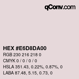 Color code: HEX #E6D8DA00 | qconv.com