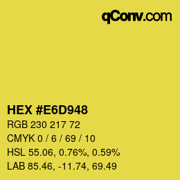 Color code: HEX #E6D948 | qconv.com