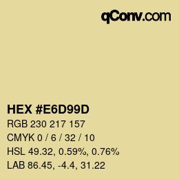 Color code: HEX #E6D99D | qconv.com