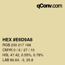 カラーコード: HEX #E6D9A8 | qconv.com