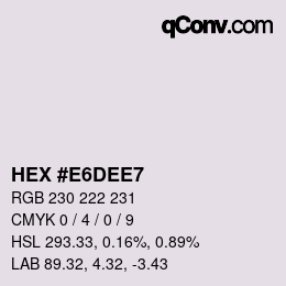 Color code: HEX #E6DEE7 | qconv.com