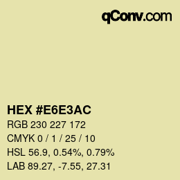 Color code: HEX #E6E3AC | qconv.com