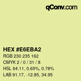 カラーコード: HEX #E6EBA2 | qconv.com
