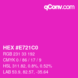 Color code: HEX #E721C0 | qconv.com