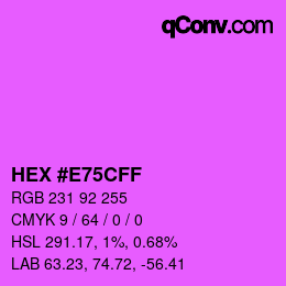 Código de color: HEX #E75CFF | qconv.com