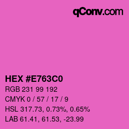 Color code: HEX #E763C0 | qconv.com