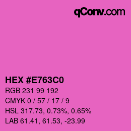 Color code: HEX #E763C0 | qconv.com