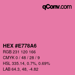 Color code: HEX #E778A6 | qconv.com