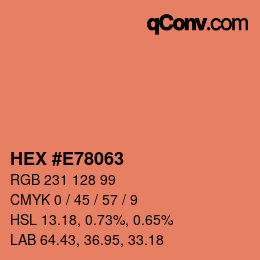 Color code: HEX #E78063 | qconv.com