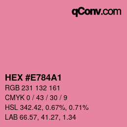 Código de color: HEX #E784A1 | qconv.com