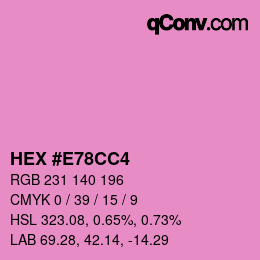 Color code: HEX #E78CC4 | qconv.com