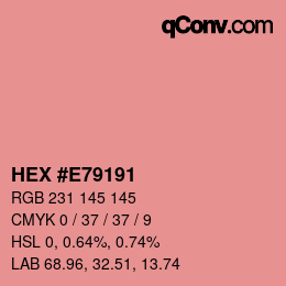 Color code: HEX #E79191 | qconv.com