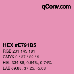 Color code: HEX #E791B5 | qconv.com