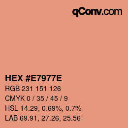 Color code: HEX #E7977E | qconv.com