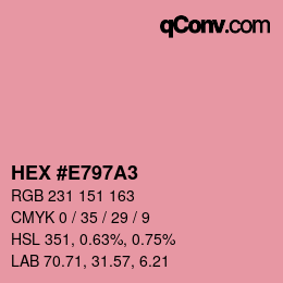 Color code: HEX #E797A3 | qconv.com