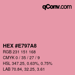 Color code: HEX #E797A8 | qconv.com