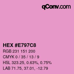 颜色代码: HEX #E797C8 | qconv.com