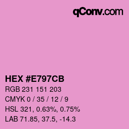 Código de color: HEX #E797CB | qconv.com