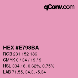 Color code: HEX #E798BA | qconv.com
