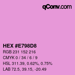 Color code: HEX #E798D8 | qconv.com