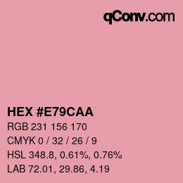 Farbcode: HEX #E79CAA | qconv.com