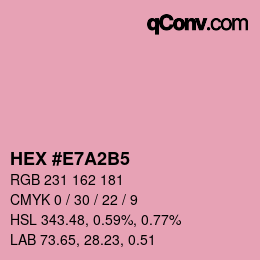 カラーコード: HEX #E7A2B5 | qconv.com