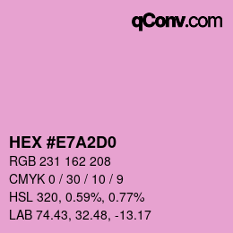 カラーコード: HEX #E7A2D0 | qconv.com