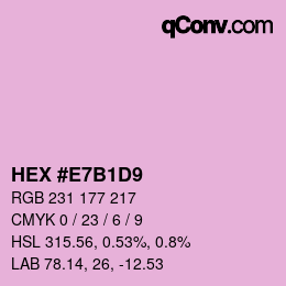 颜色代码: HEX #E7B1D9 | qconv.com