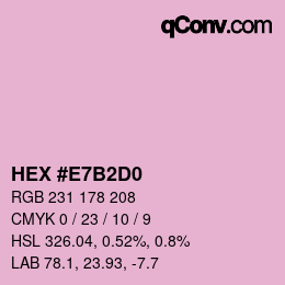 Color code: HEX #E7B2D0 | qconv.com