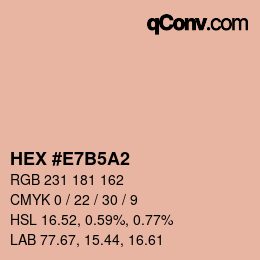 カラーコード: HEX #E7B5A2 | qconv.com
