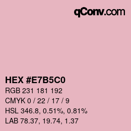 カラーコード: HEX #E7B5C0 | qconv.com
