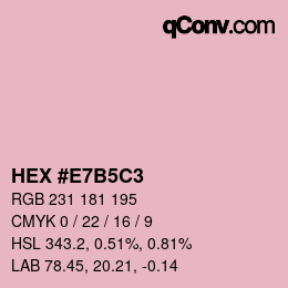 Color code: HEX #E7B5C3 | qconv.com