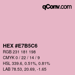 Color code: HEX #E7B5C6 | qconv.com