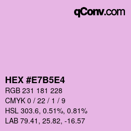 Código de color: HEX #E7B5E4 | qconv.com