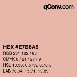 カラーコード: HEX #E7B6A8 | qconv.com