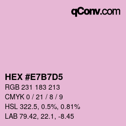 颜色代码: HEX #E7B7D5 | qconv.com