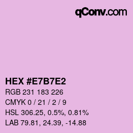 カラーコード: HEX #E7B7E2 | qconv.com