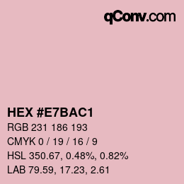 Color code: HEX #E7BAC1 | qconv.com