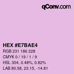 カラーコード: HEX #E7BAE4 | qconv.com