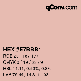 カラーコード: HEX #E7BBB1 | qconv.com