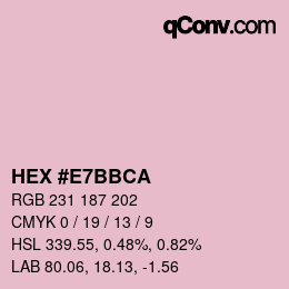 カラーコード: HEX #E7BBCA | qconv.com