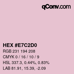 Color code: HEX #E7C2D0 | qconv.com