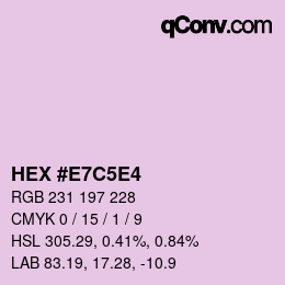 カラーコード: HEX #E7C5E4 | qconv.com